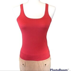 DKNY silk/nylon blend knit tank rust color top S